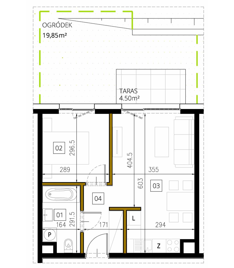 Plan of the flat.