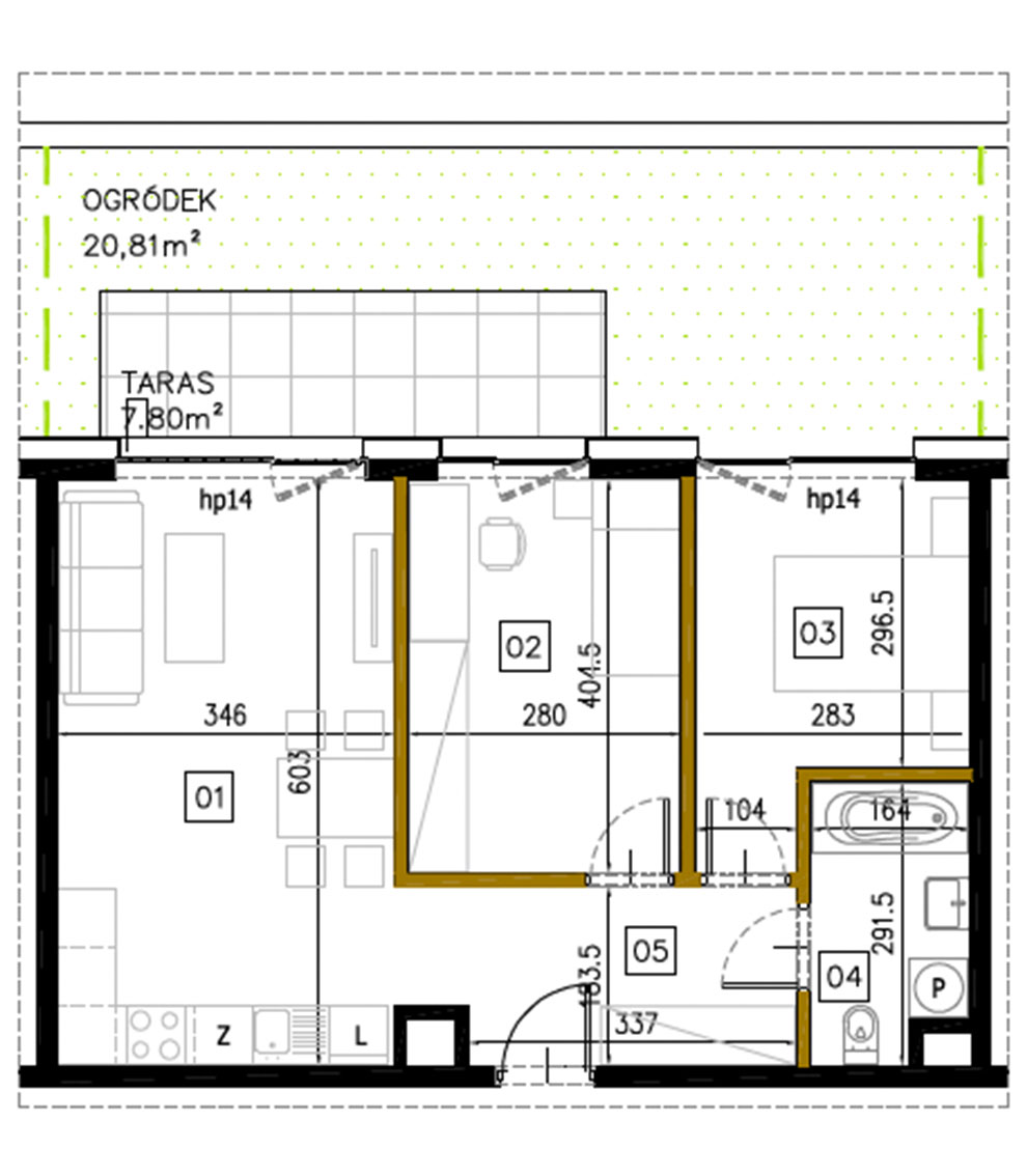 Plan of the flat.