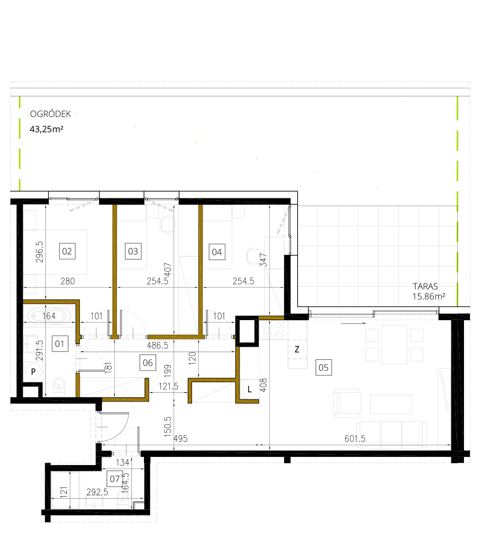 Plan of the flat.