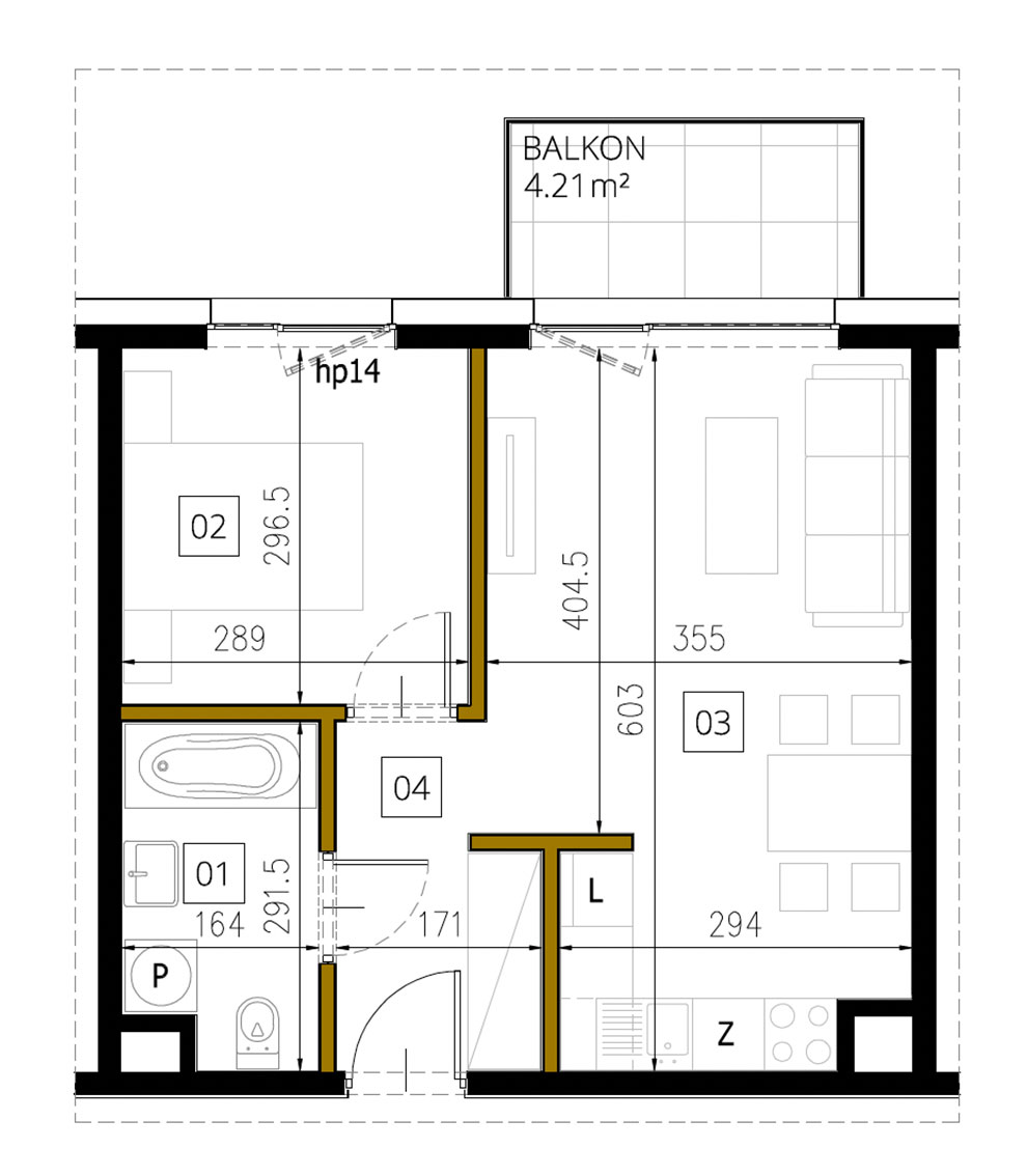 Plan of the flat.