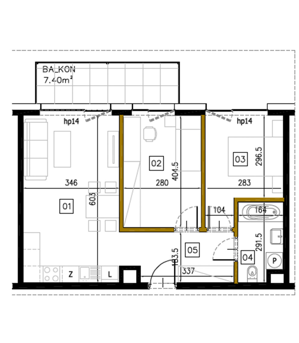 Plan of the flat.