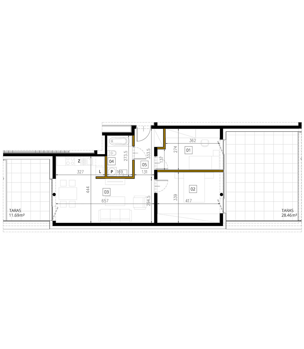 Plan of the flat.