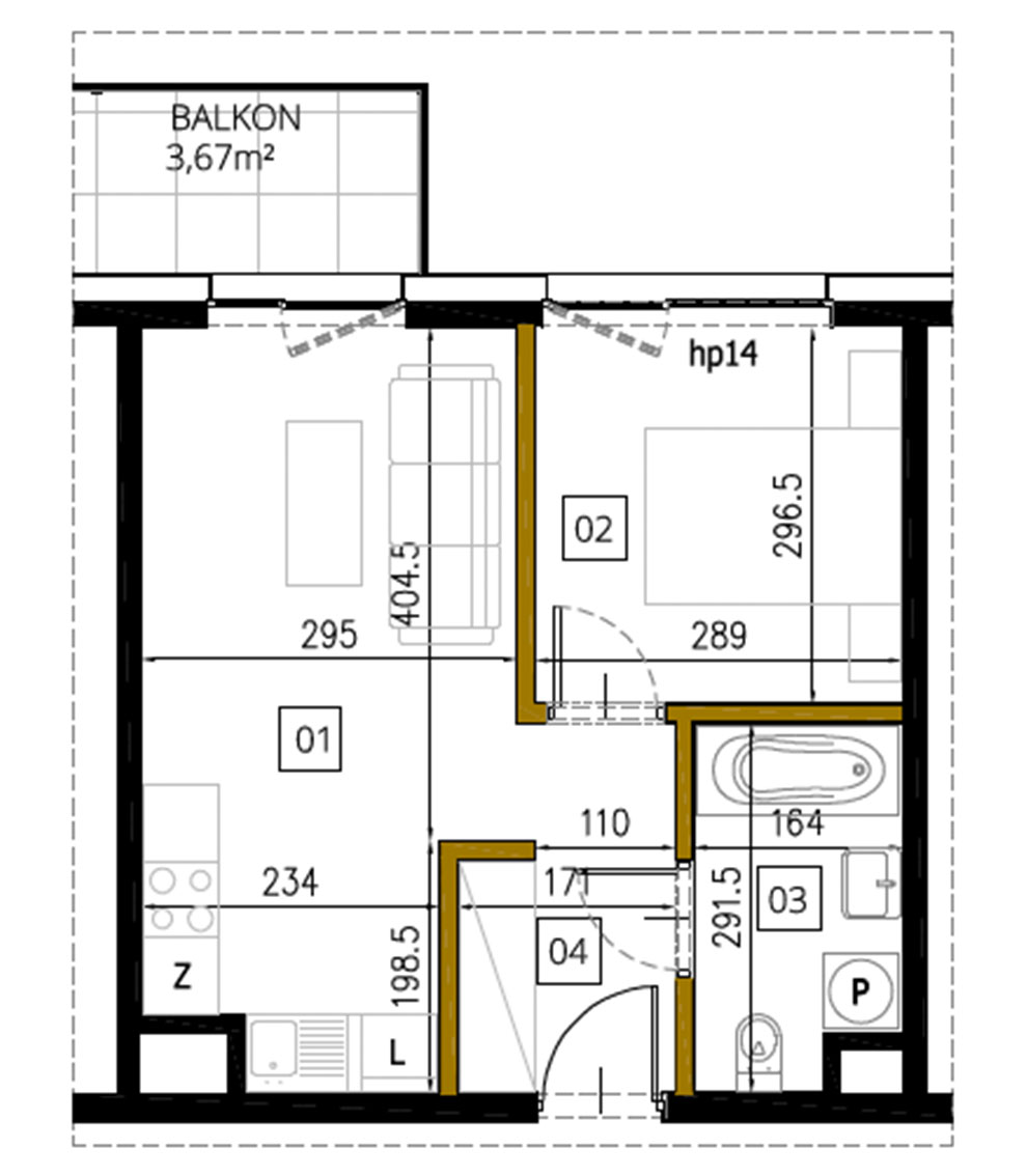 Plan of the flat.