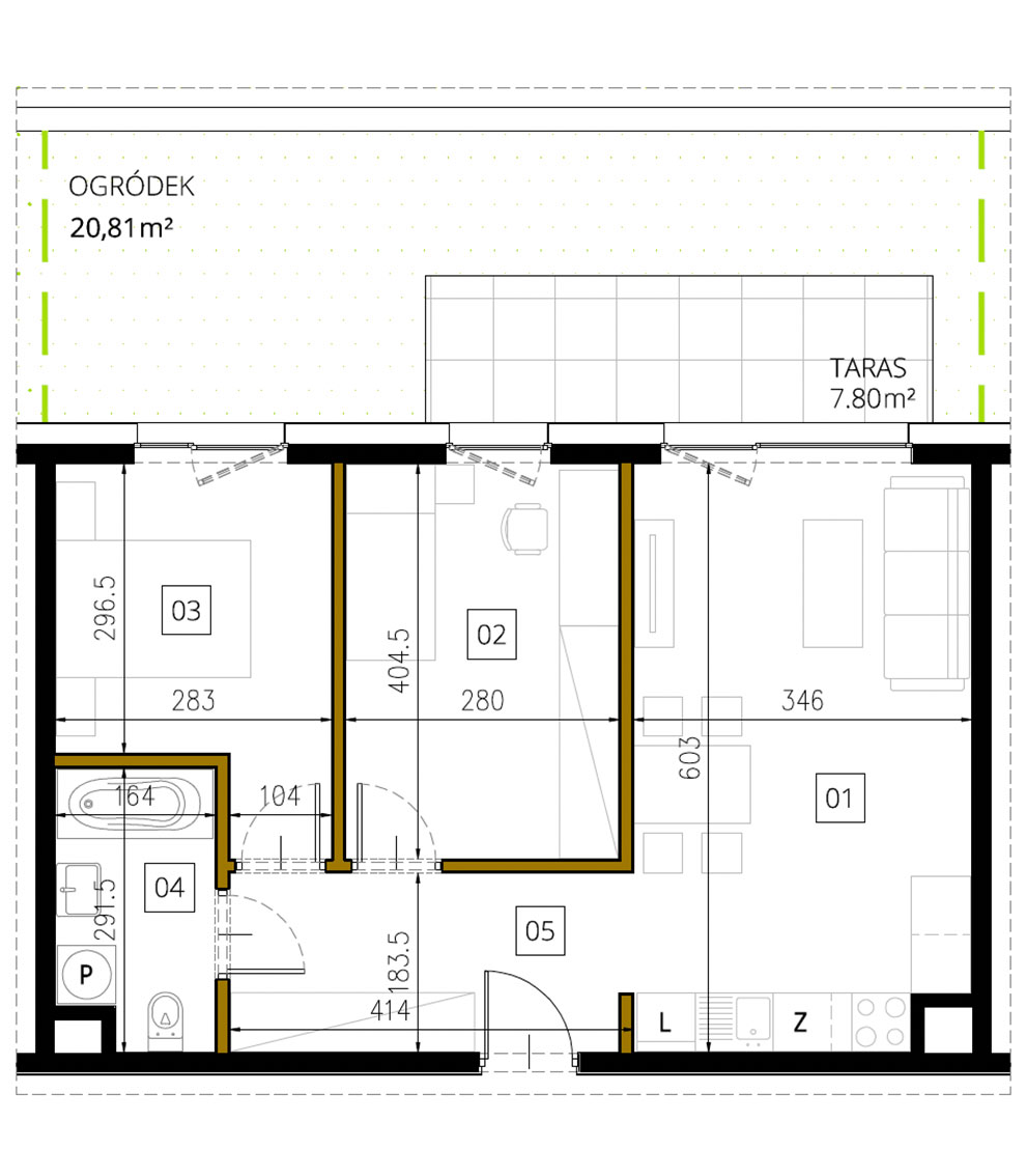 Plan of the flat.