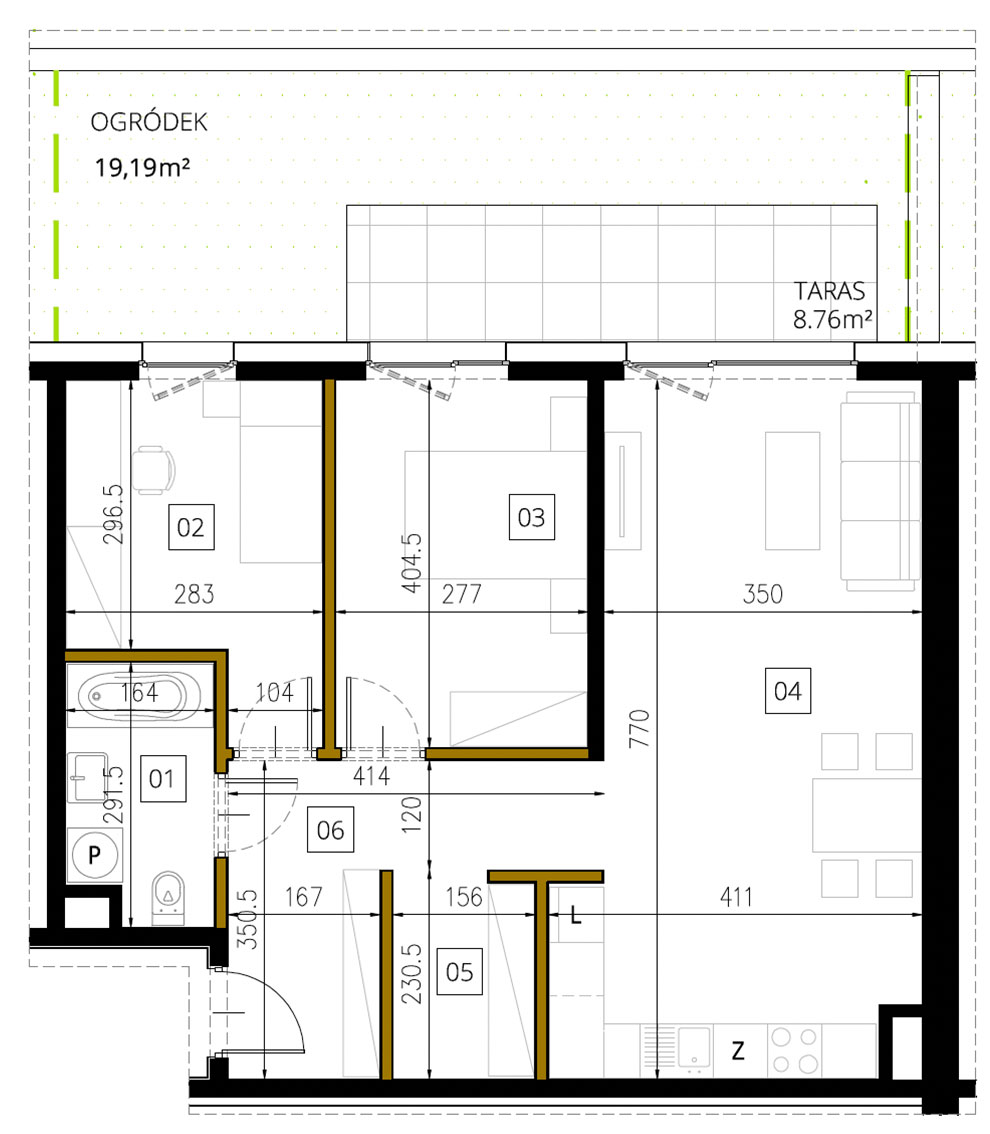 Plan of the flat.
