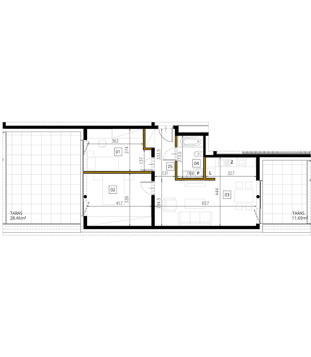 Plan of the flat.