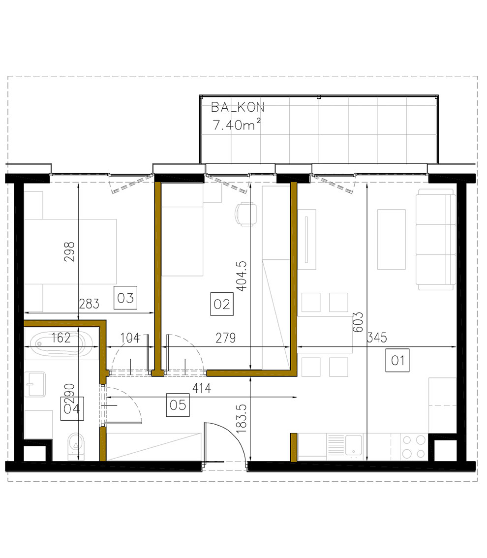 Plan of the flat.