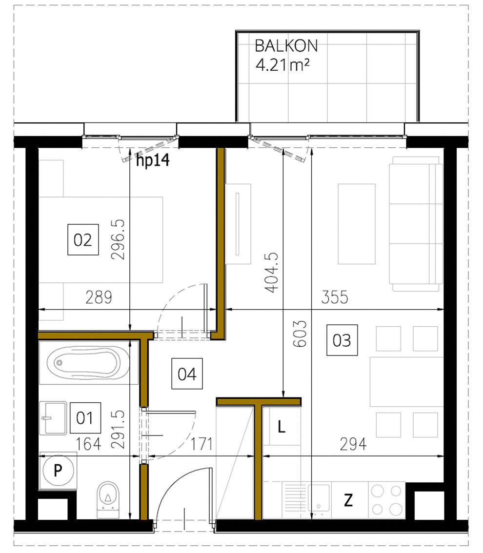 Plan of the flat.