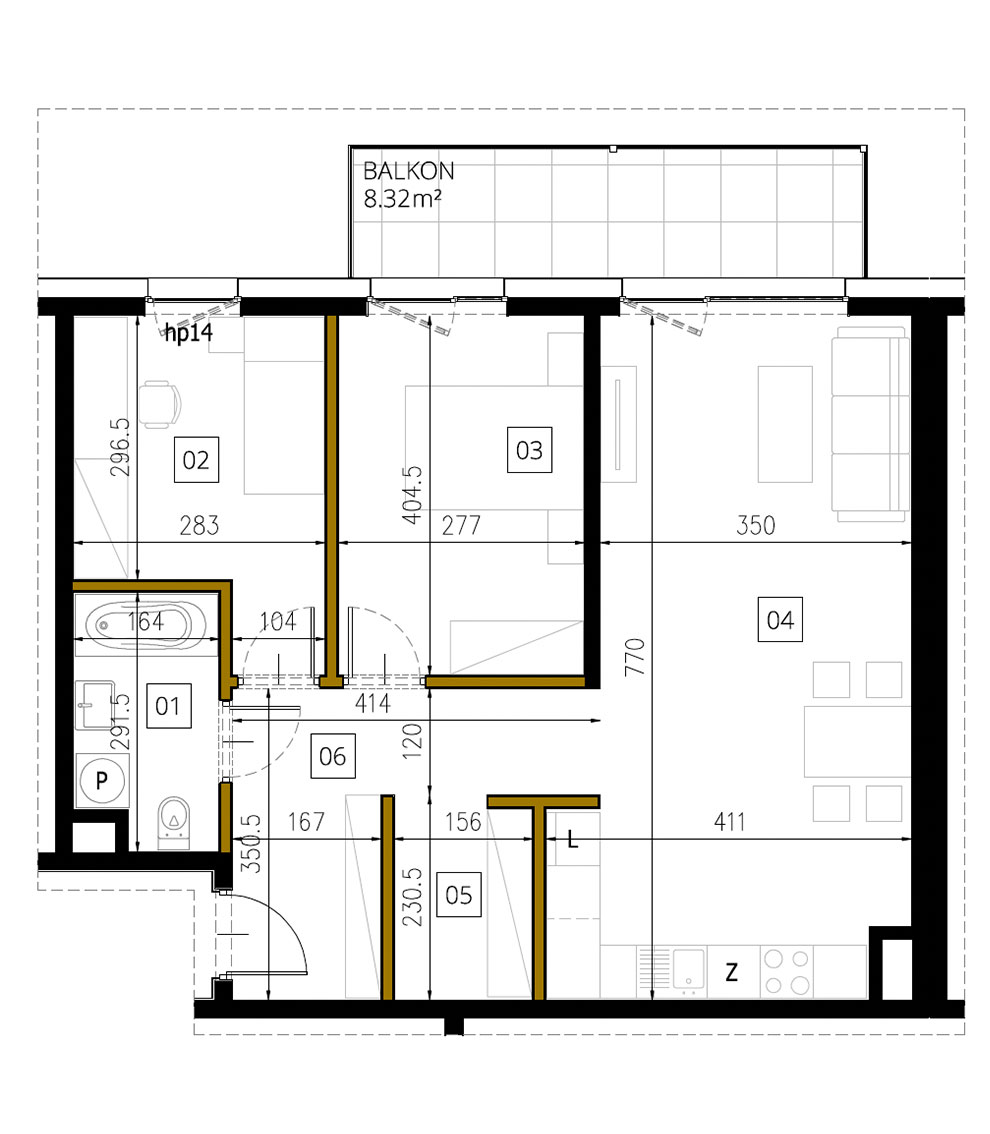 Plan of the flat.