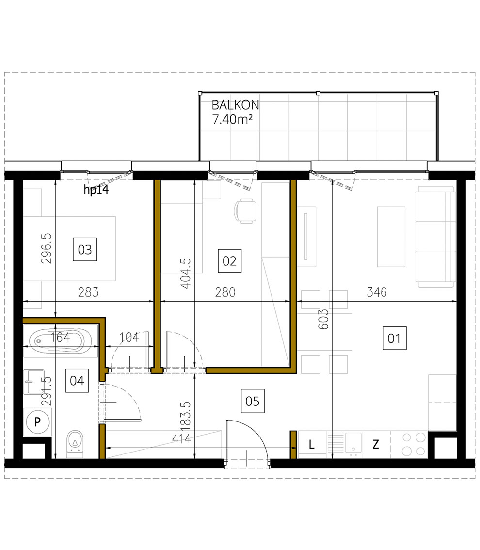 Plan of the flat.