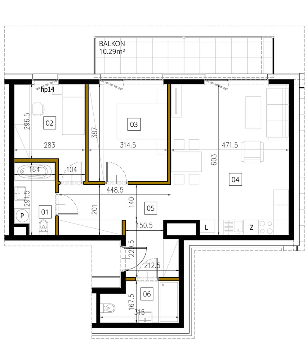 Plan of the flat.