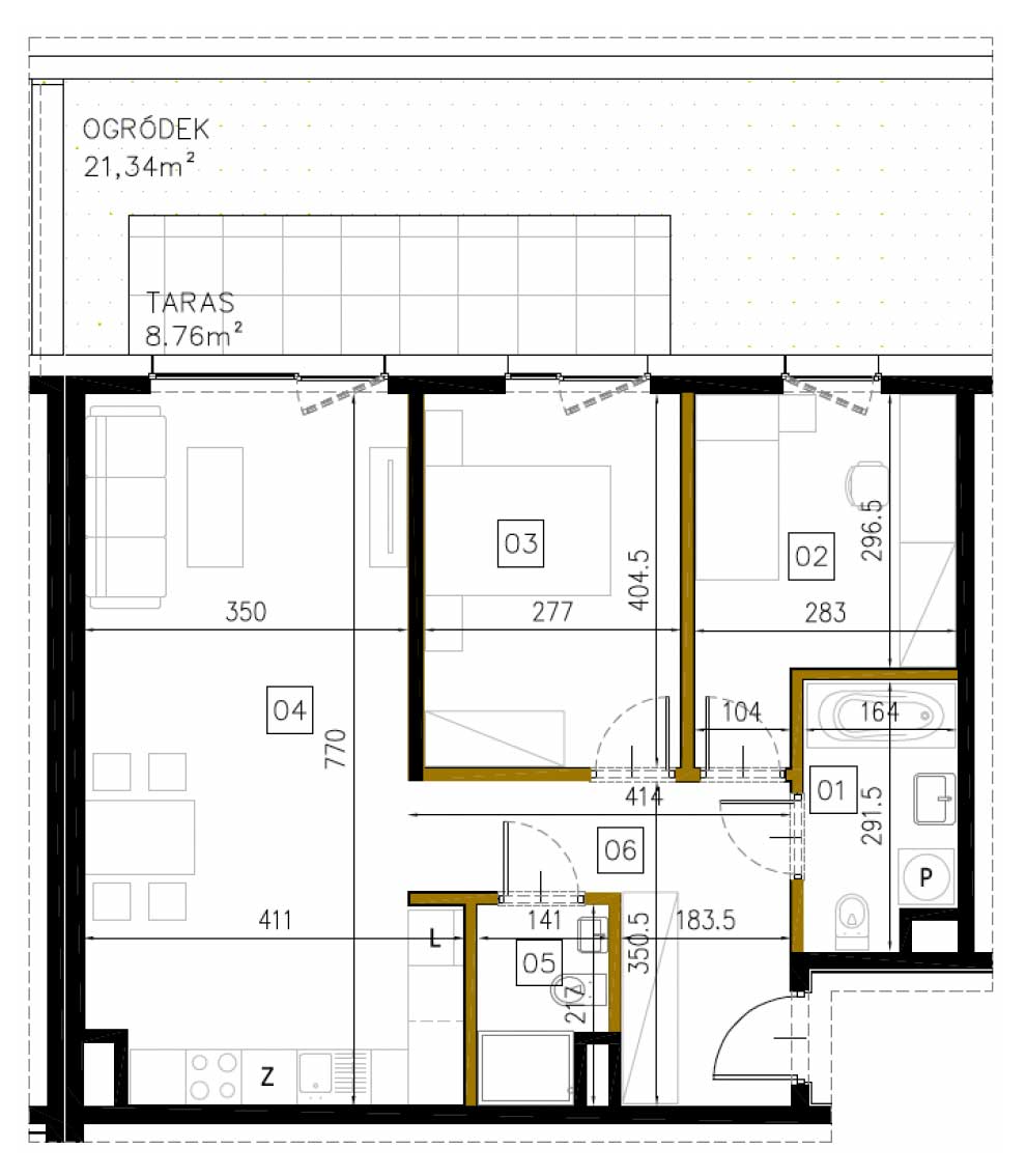 Plan of the flat.