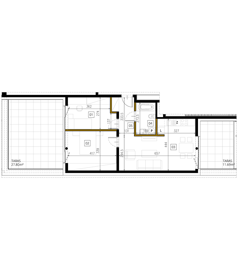 Plan of the flat.