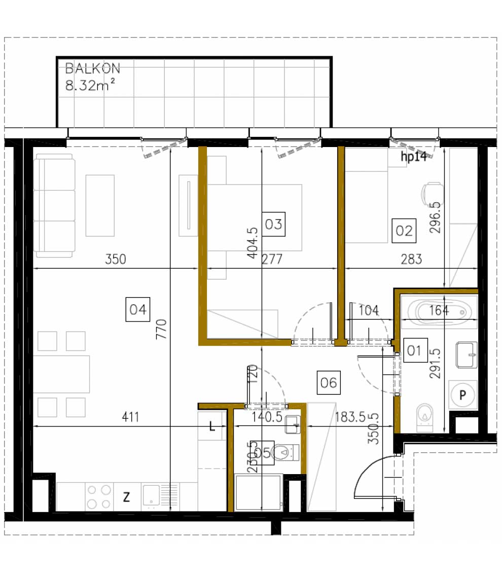 Plan of the flat.