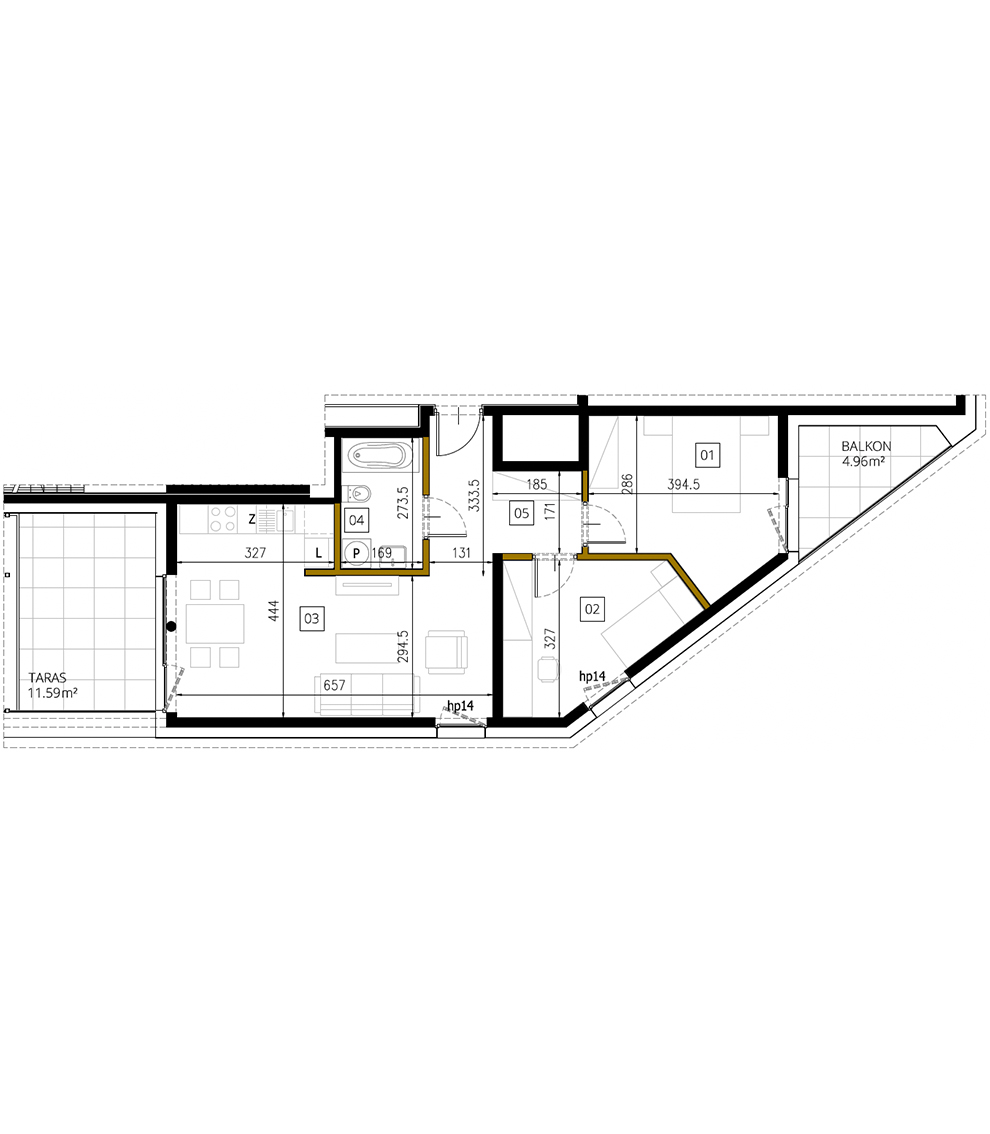 Plan of the flat.