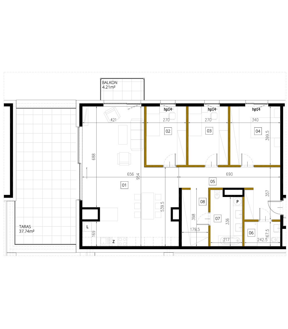 Plan of the flat.