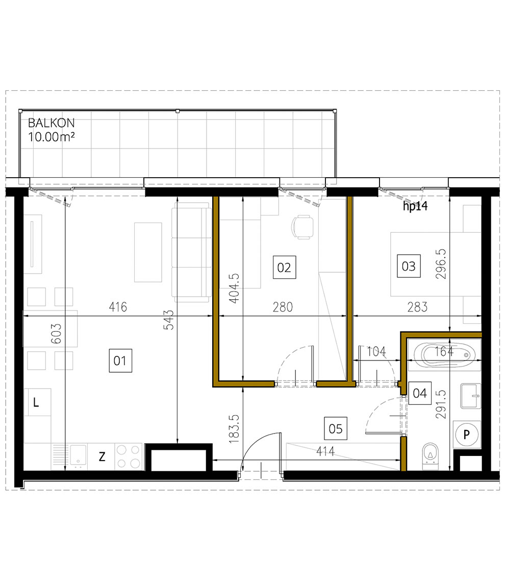 Plan of the flat.